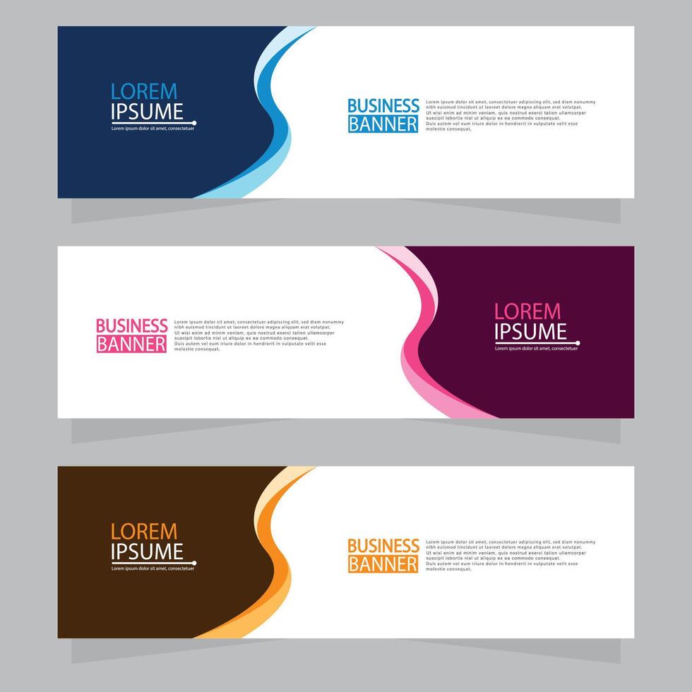 Vector abstract design web banner template. Web Design Elements - Header Design. Abstract geometric web banner template on grey background.