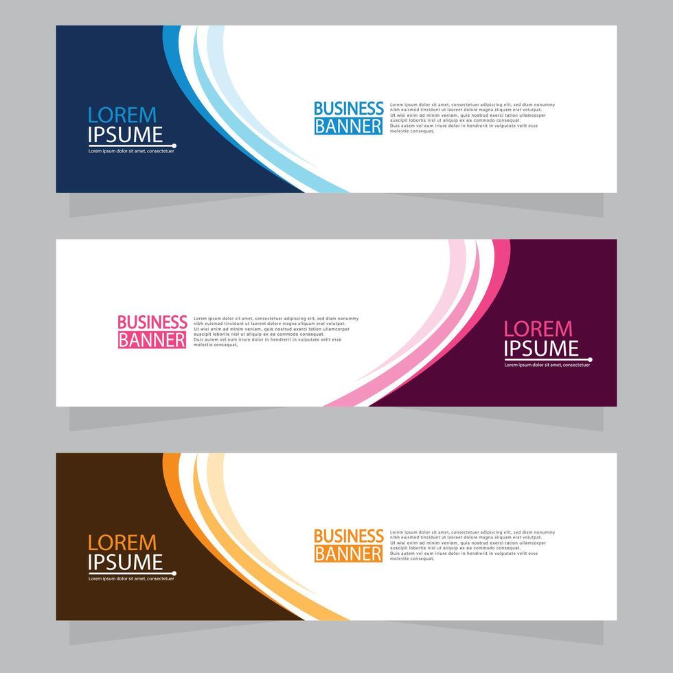 Vector abstract design web banner template. Web Design Elements - Header Design. Abstract geometric web banner template on grey background.