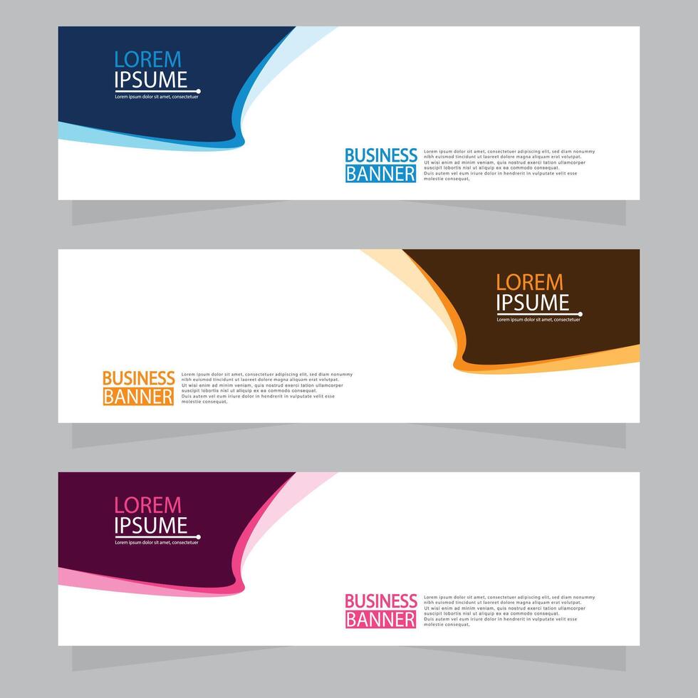 Vector abstract design web banner template. Web Design Elements - Header Design. Abstract geometric web banner template on grey background.