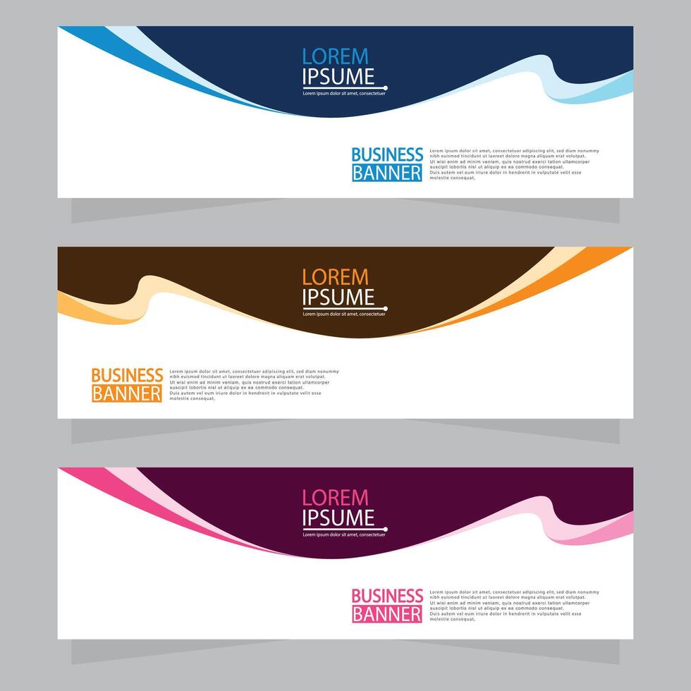 Vector abstract design web banner template. Web Design Elements - Header Design. Abstract geometric web banner template on grey background.