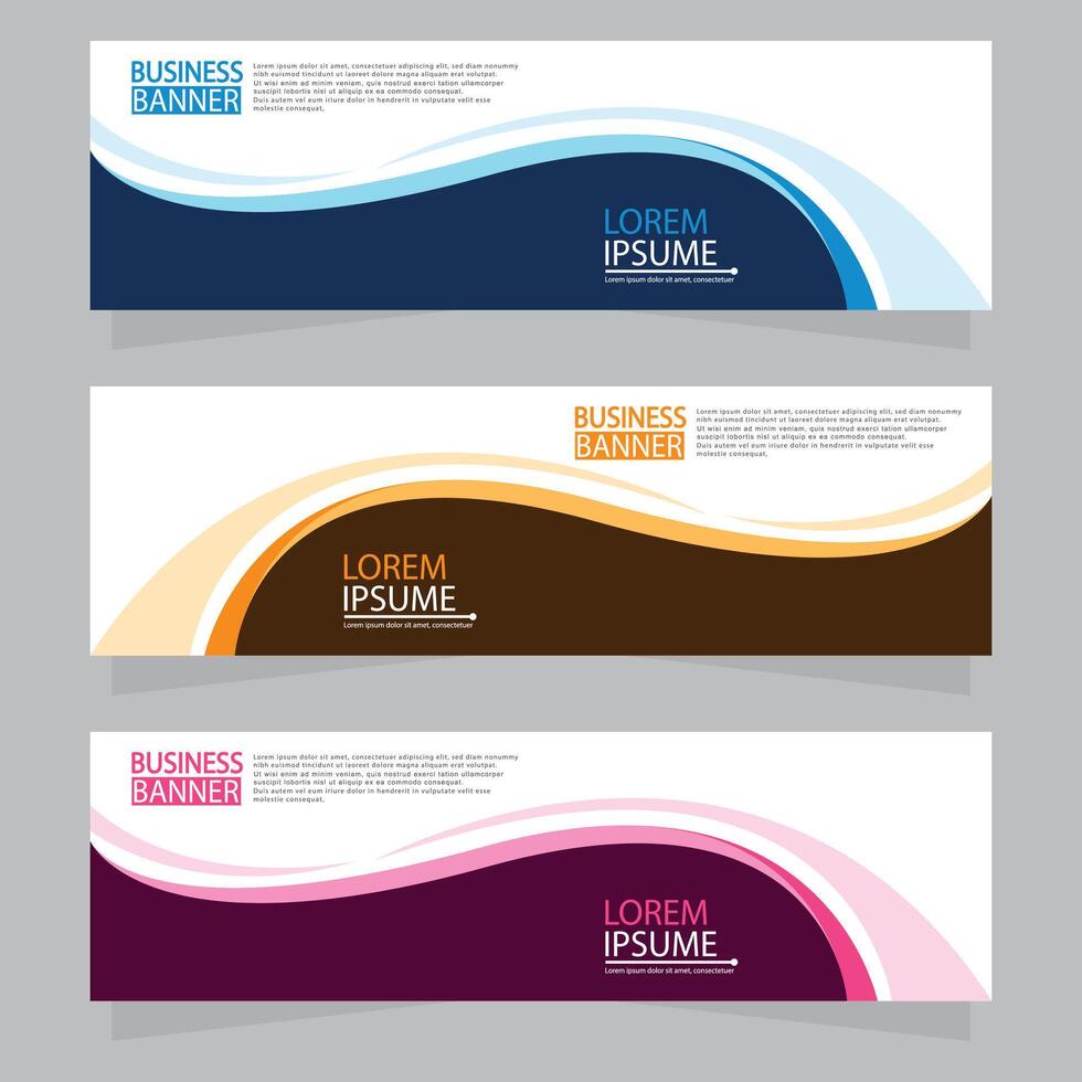 Vector abstract design web banner template. Web Design Elements - Header Design. Abstract geometric web banner template on grey background.