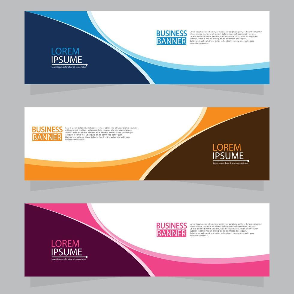 Vector abstract design web banner template. Web Design Elements - Header Design. Abstract geometric web banner template on grey background.