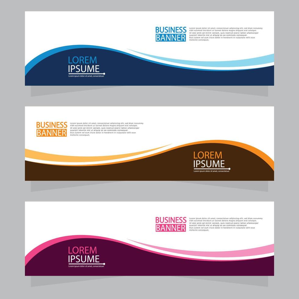 Vector abstract design web banner template. Web Design Elements - Header Design. Abstract geometric web banner template on grey background.