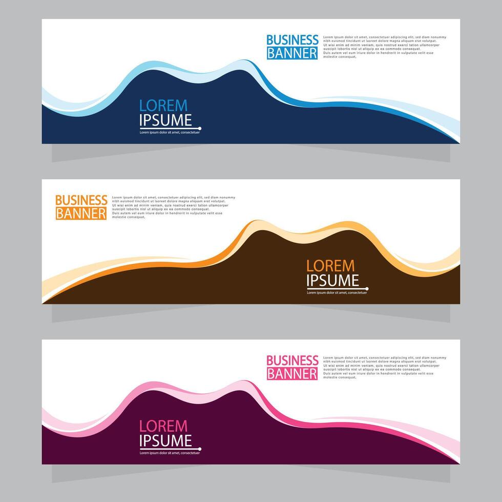 Vector abstract design web banner template. Web Design Elements - Header Design. Abstract geometric web banner template on grey background.