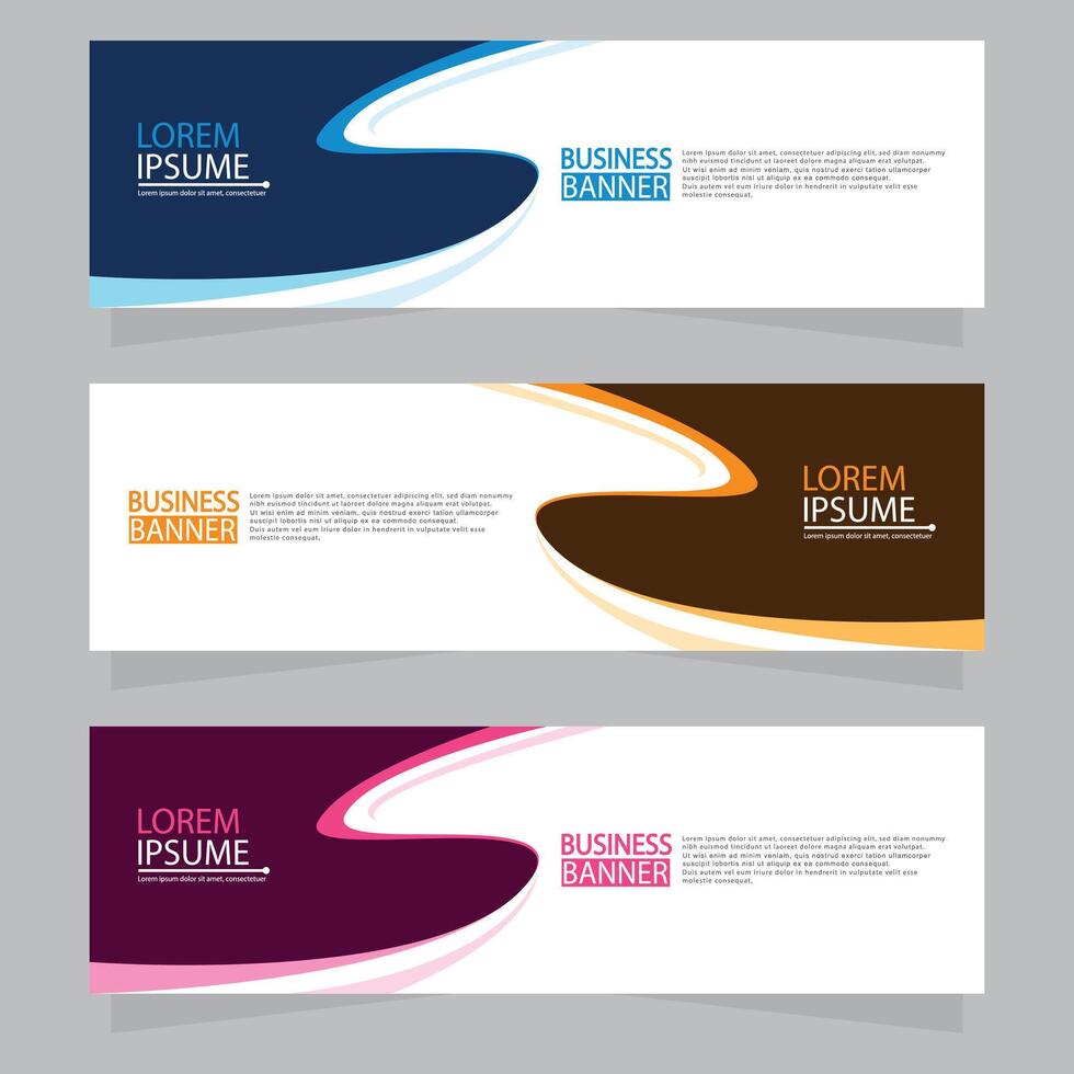 Vector abstract design web banner template. Web Design Elements - Header Design. Abstract geometric web banner template on grey background.
