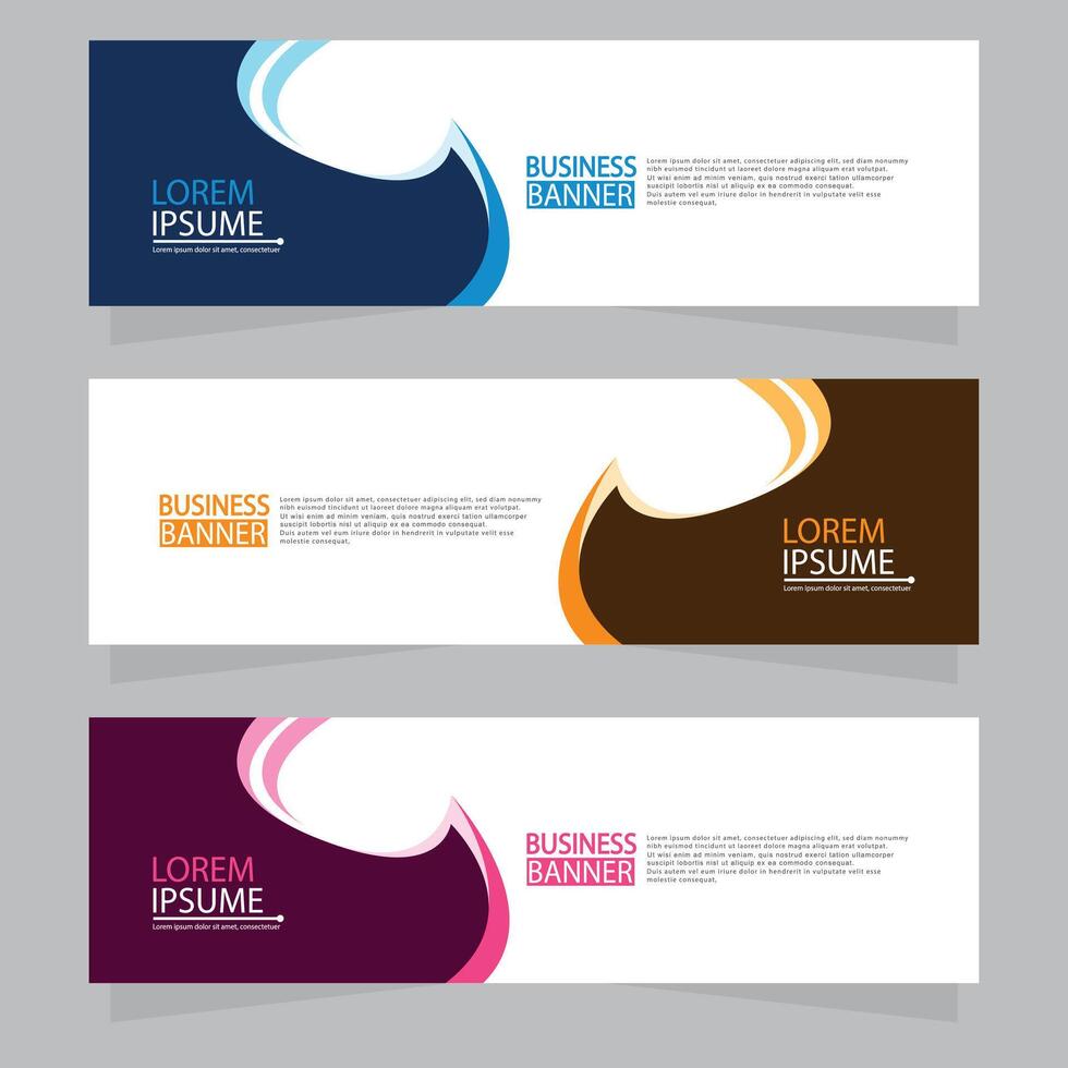 Vector abstract design web banner template. Web Design Elements - Header Design. Abstract geometric web banner template on grey background.