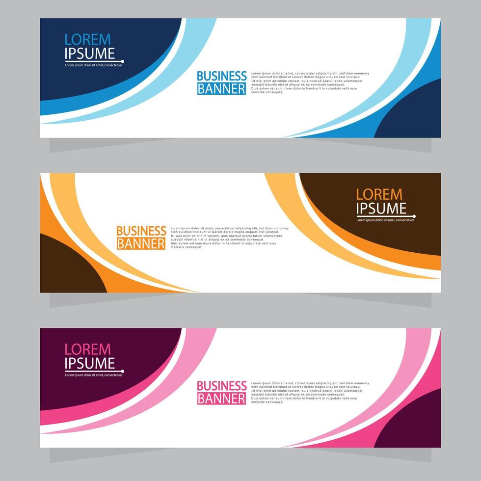 Vector abstract design web banner template. Web Design Elements - Header Design. Abstract geometric web banner template on grey background.