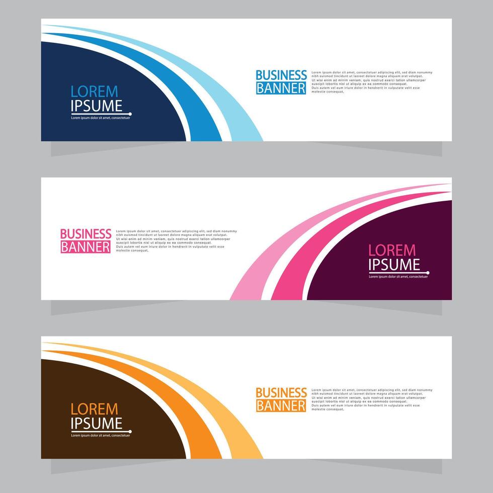 Vector abstract design web banner template. Web Design Elements - Header Design. Abstract geometric web banner template on grey background.