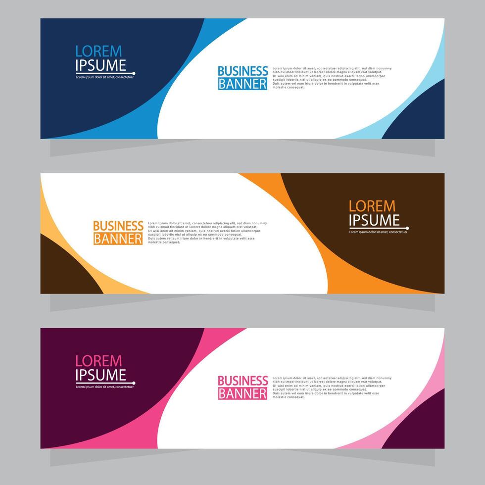 Vector abstract design web banner template. Web Design Elements - Header Design. Abstract geometric web banner template on grey background.