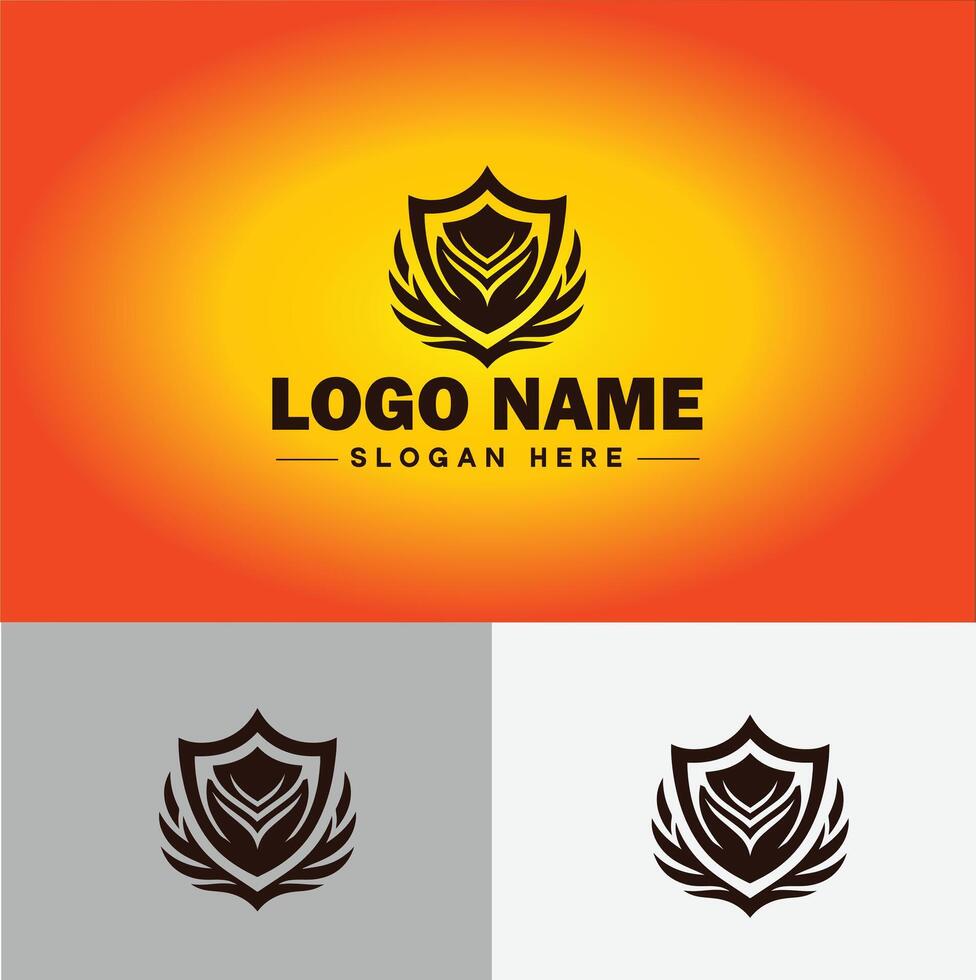 Shield logo vector art Protect shield security icon Company logo template