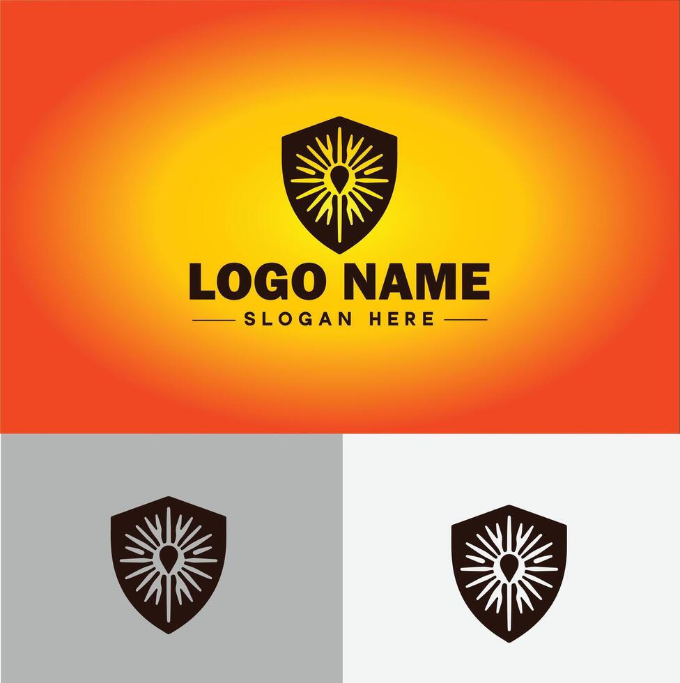 Shield logo vector art Protect shield security icon Company logo template