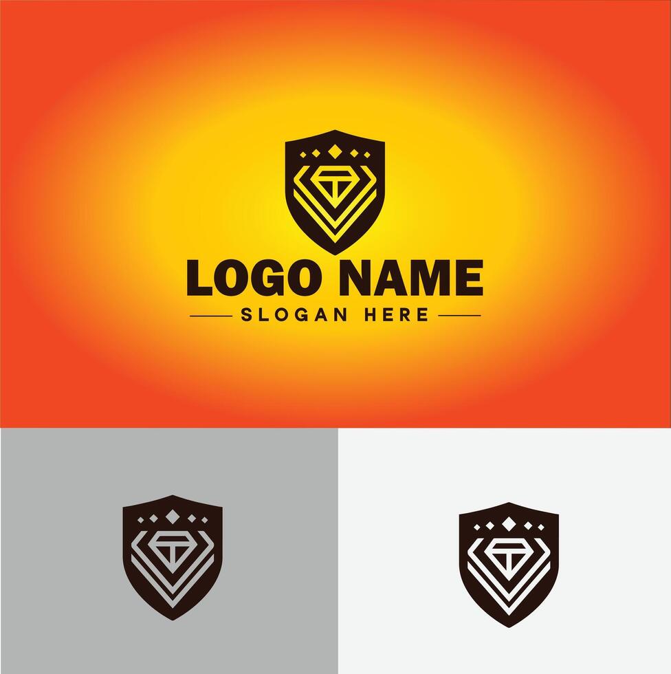 Shield logo vector art Protect shield security icon Company logo template