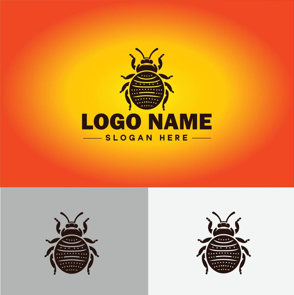 Bedbug logo vector art icon graphics for business brand icon bedbug logo template