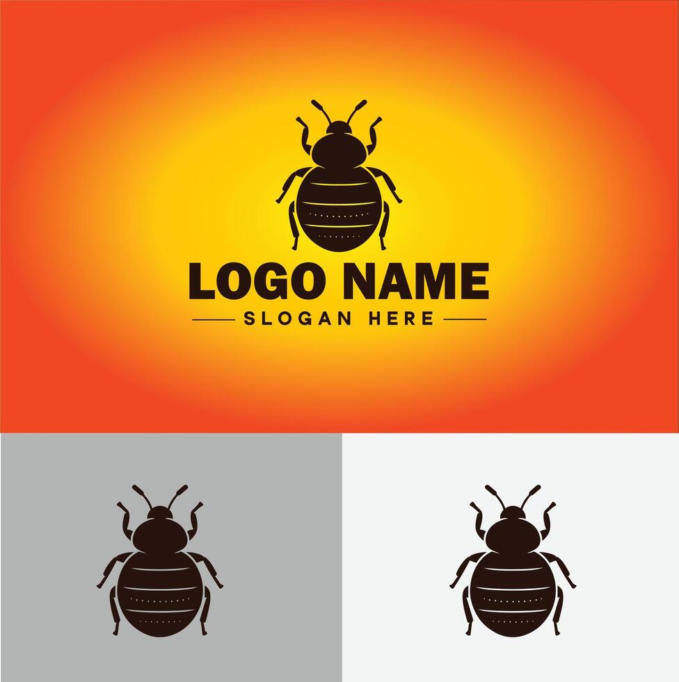 Bedbug logo vector art icon graphics for business brand icon bedbug logo template