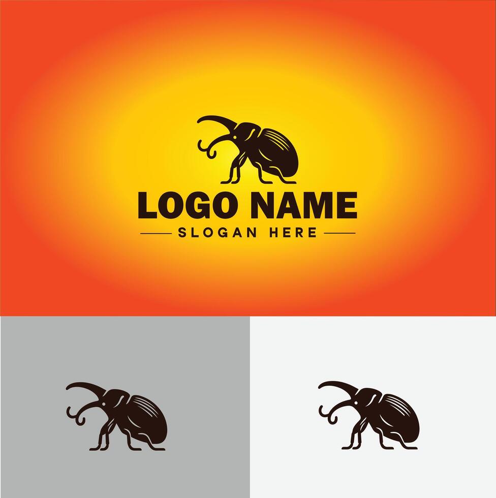 Weevil insect pest logo vector art icon graphics for business brand icon weevil logo template