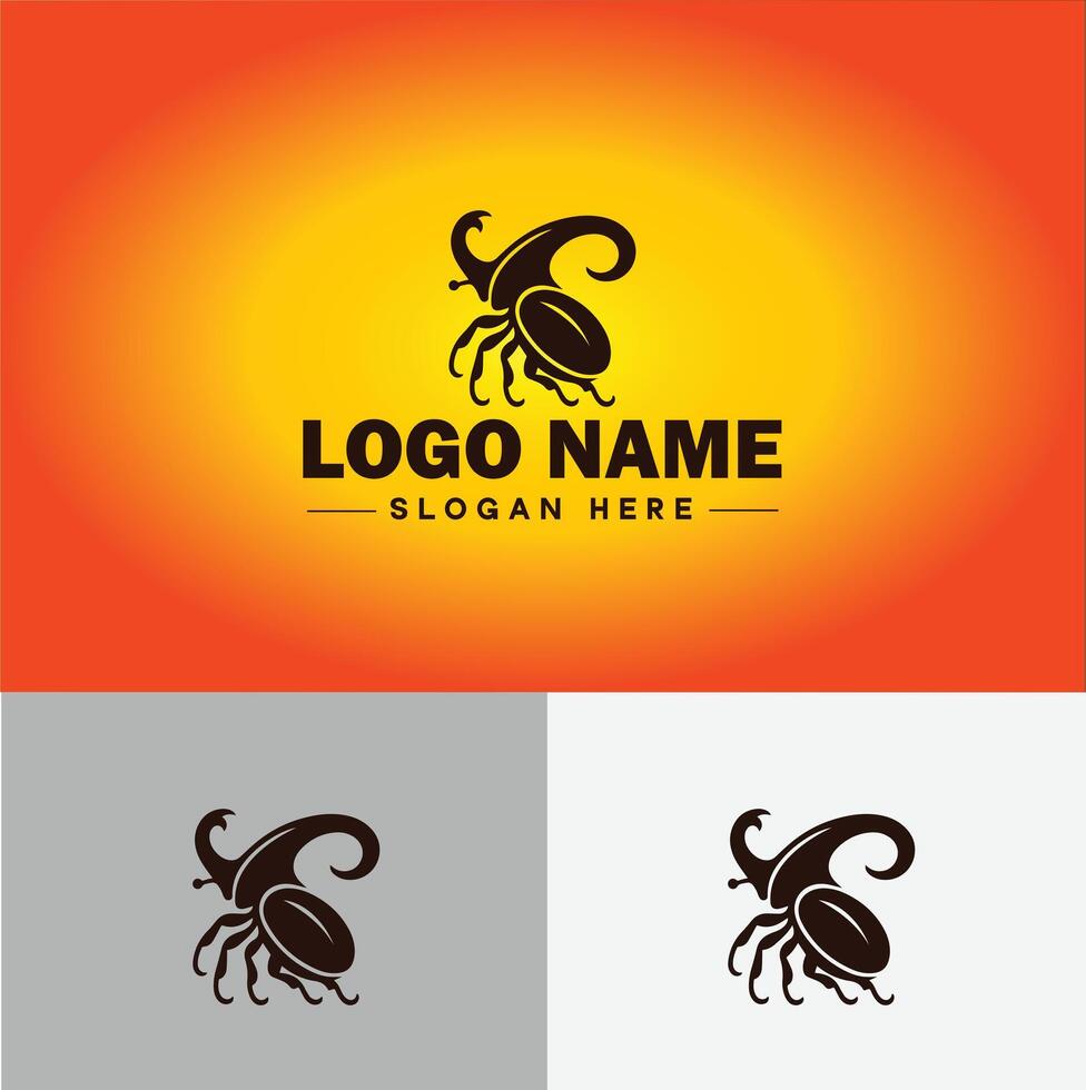 Weevil insect pest logo vector art icon graphics for business brand icon weevil logo template