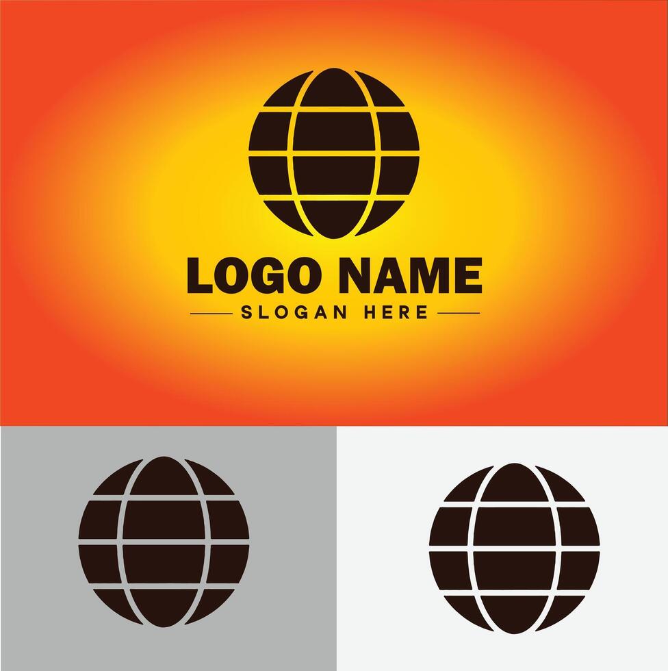 globe icon logo earth planet vector art graphics for business brand icon globe logo template