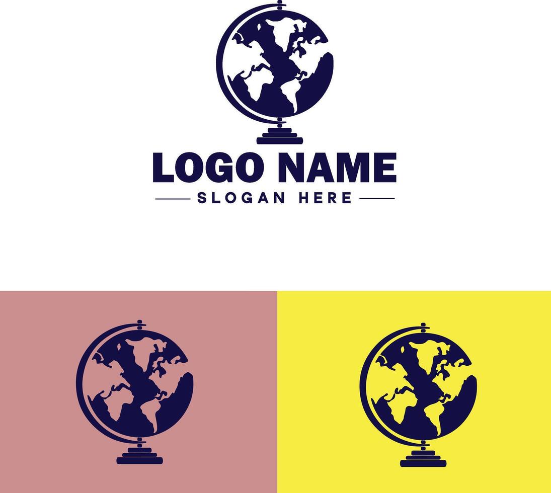 globe icon logo earth planet vector art graphics for business brand icon globe logo template