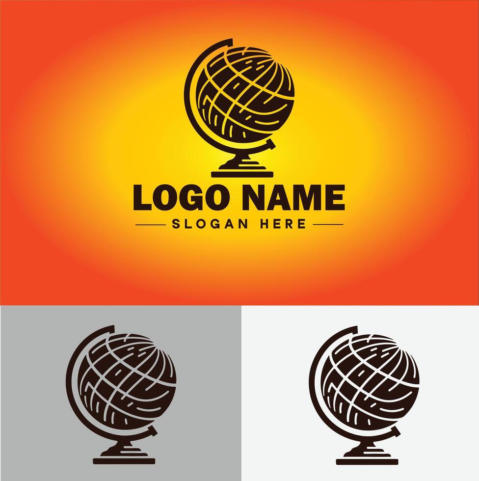 globe icon logo earth planet vector art graphics for business brand icon globe logo template