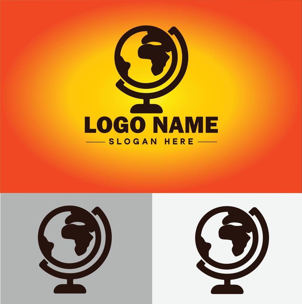 globe icon logo earth planet vector art graphics for business brand icon globe logo template