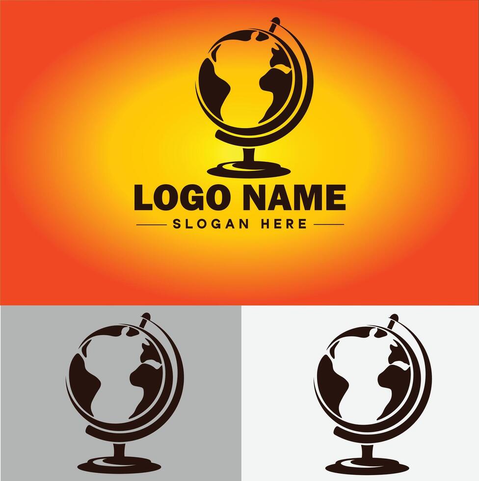 globo icono logo tierra planeta vector Arte gráficos para negocio marca icono globo logo modelo