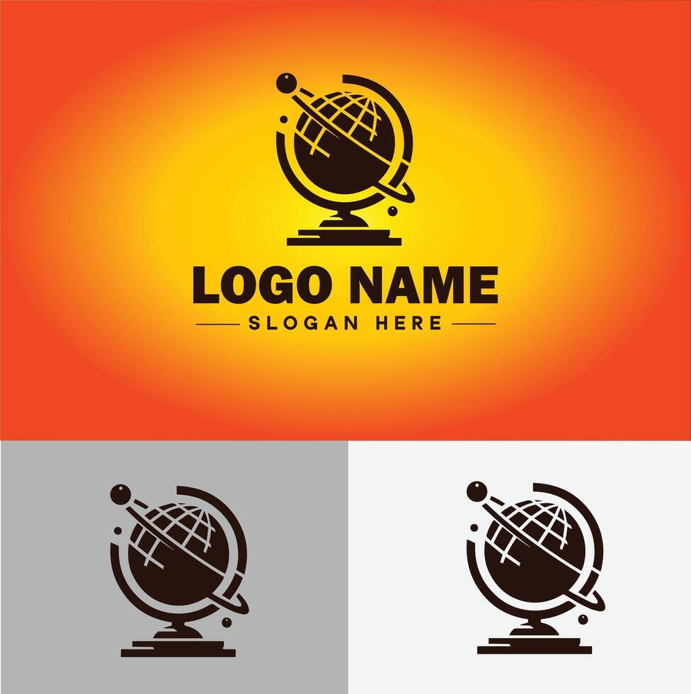 globe icon logo earth planet vector art graphics for business brand icon globe logo template