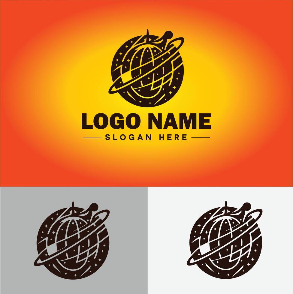 globe icon logo earth planet vector art graphics for business brand icon globe logo template