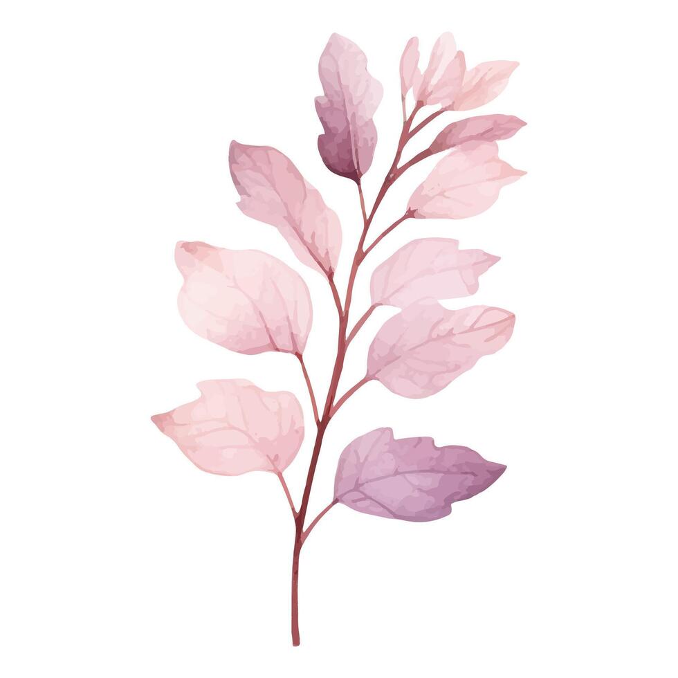 acuarela primavera planta. delicado acuarela planta para Boda invitaciones, carteles vector botánico pastel de colores.