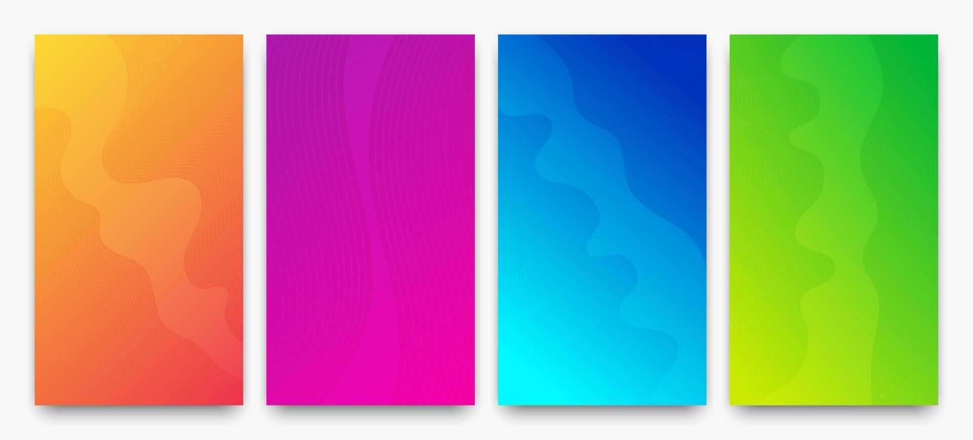 Modern colorful gradient background with lines vector