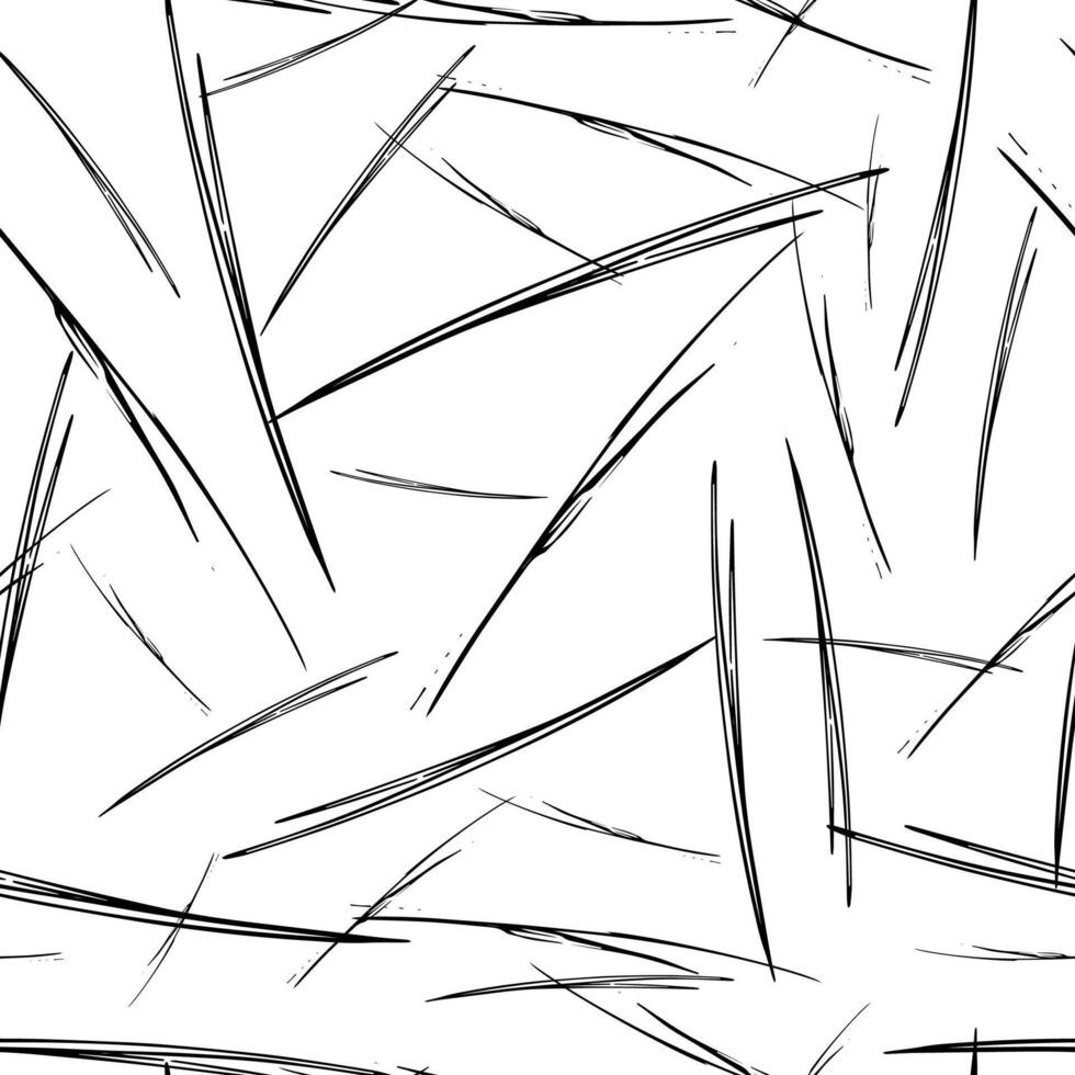 Seamless pattern with black pencil brushstrokes vector