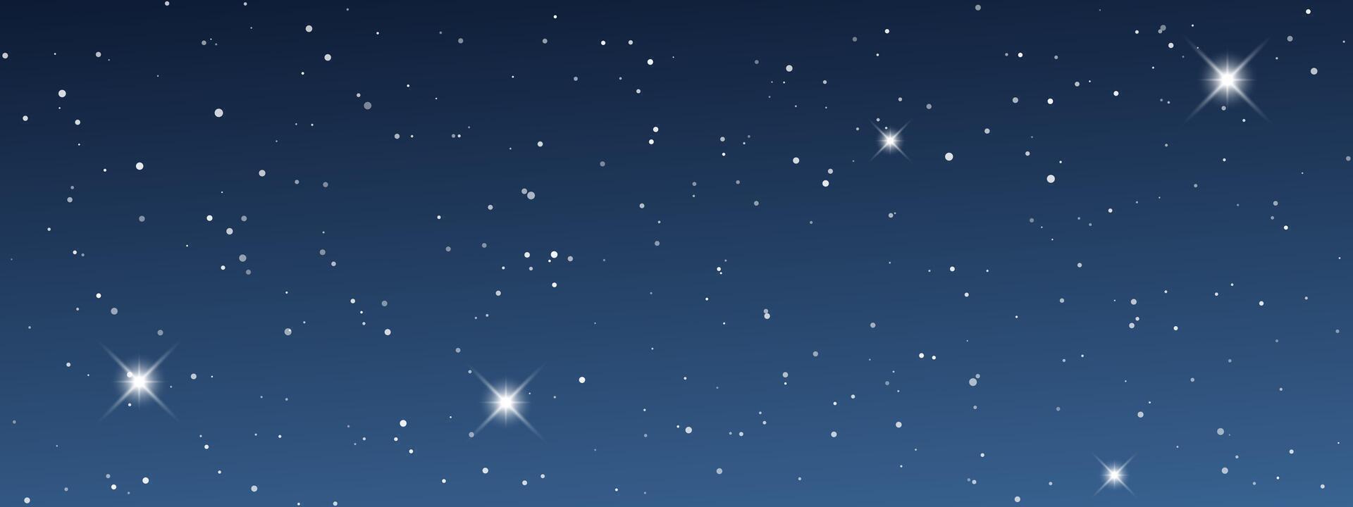 Night sky with many stars vector