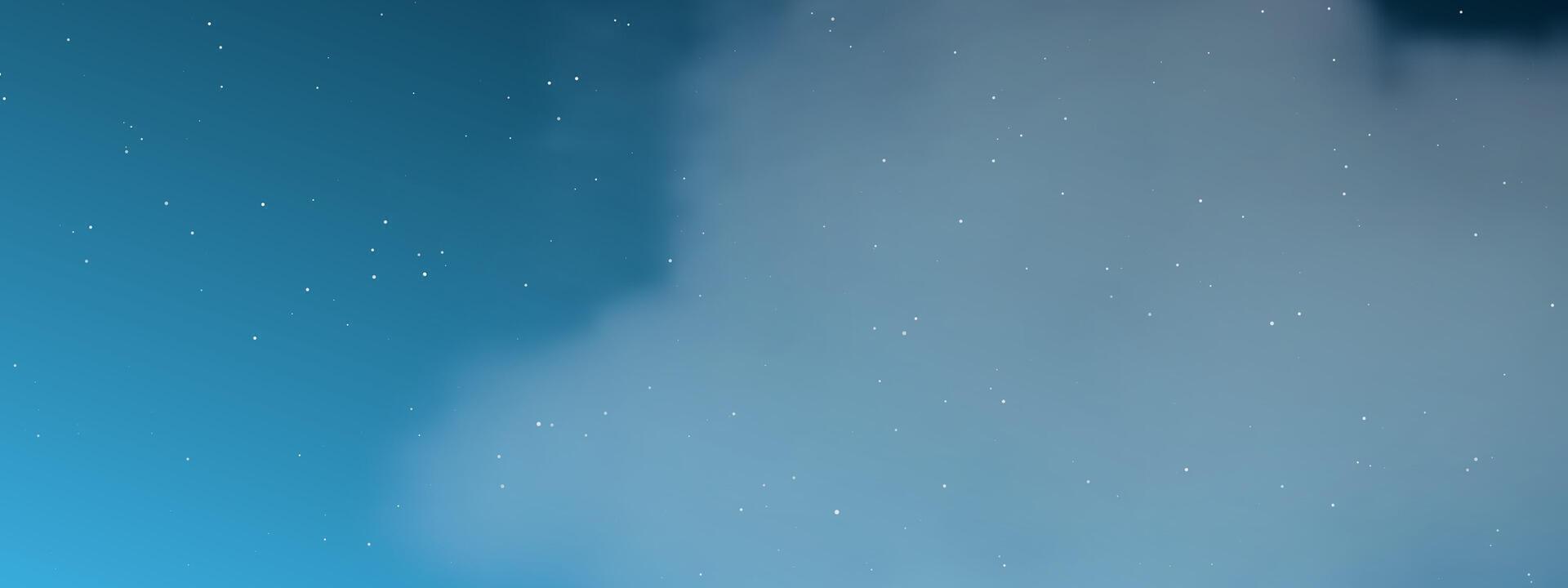 Night sky with clouds and many stars vector