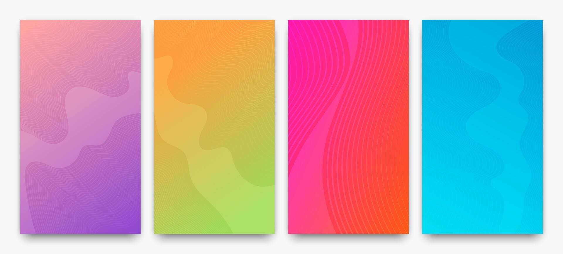 Modern colorful gradient background with lines vector