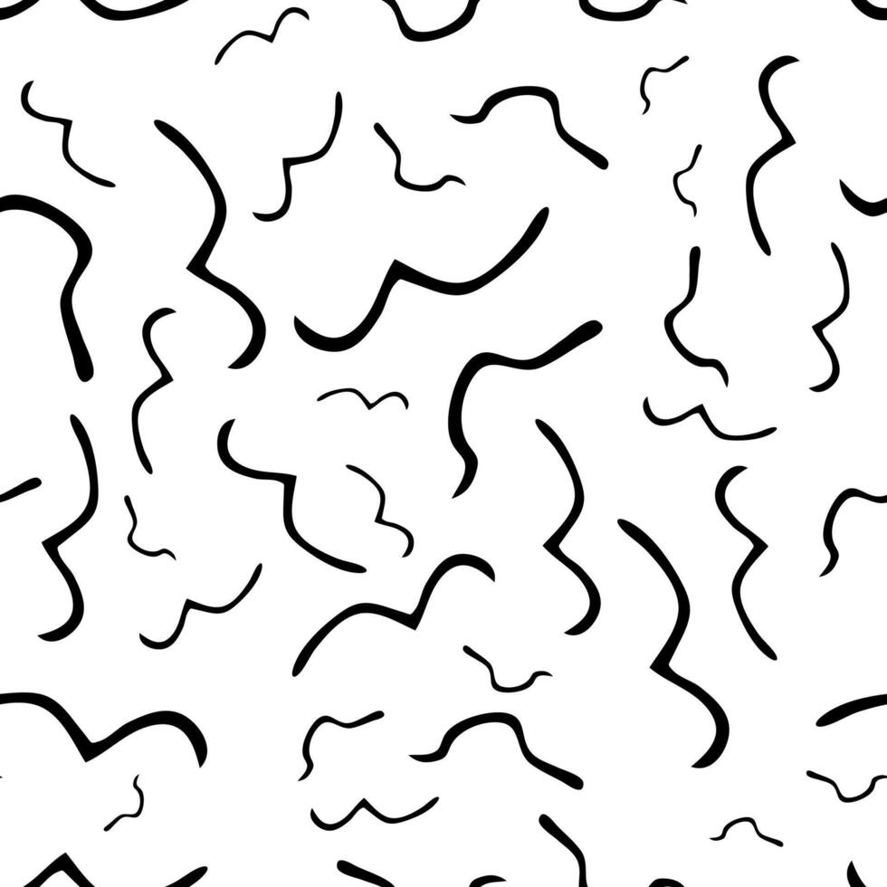 Seamless pattern with sketch squiggle vector