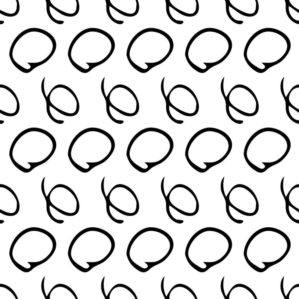 Seamless pattern with sketch circles shape vector