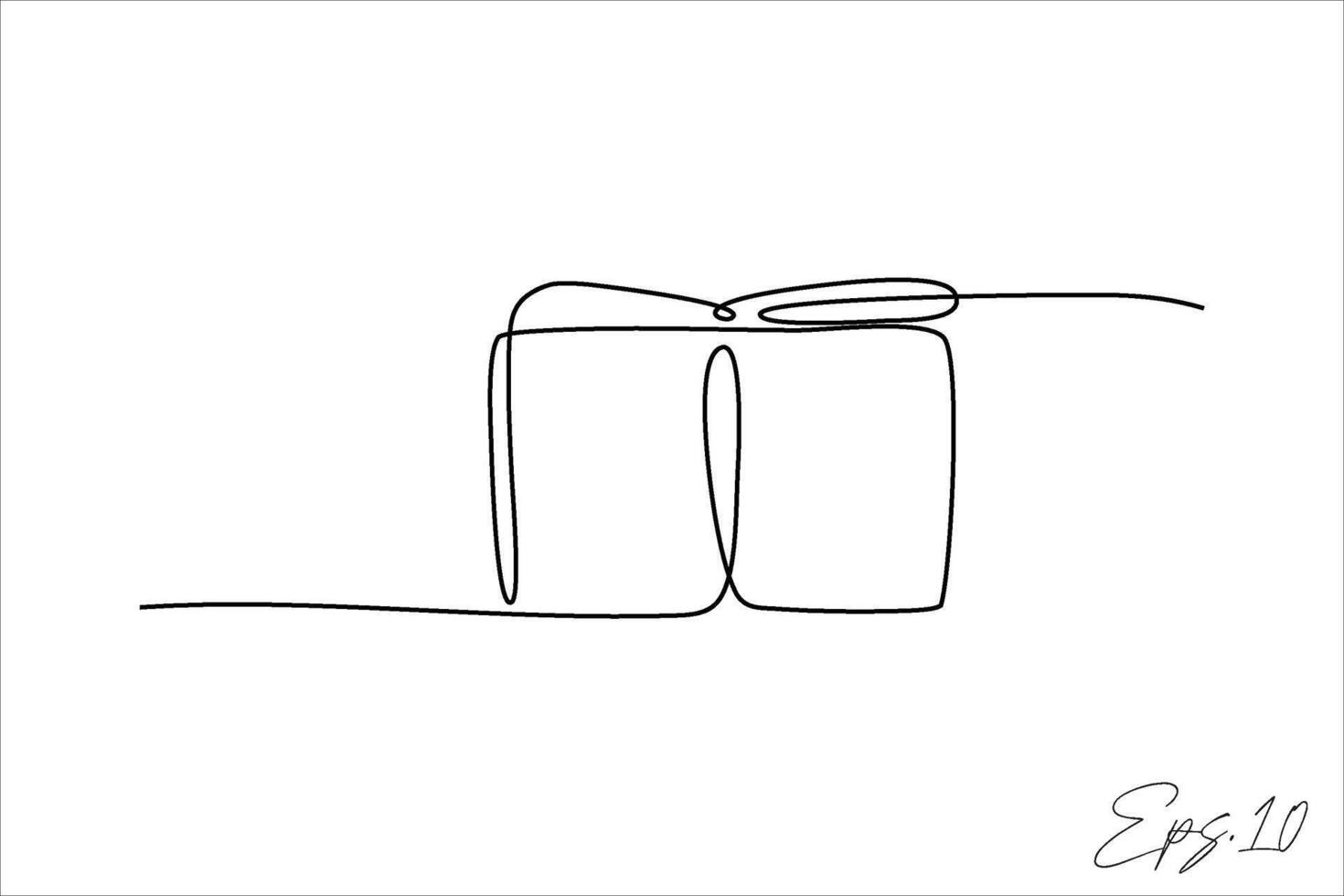 continuous line drawing of the book vector