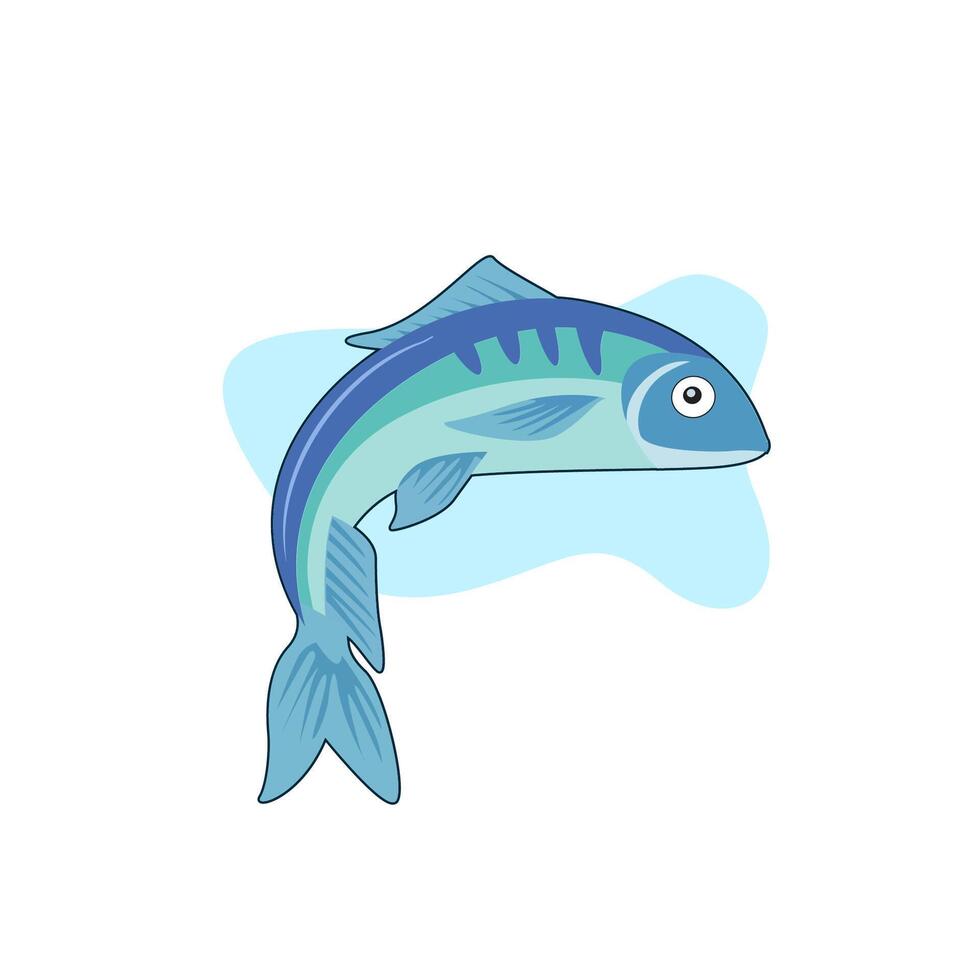 gratis azul pescado vector ilustración, sardina ilustración, mar pescado icono