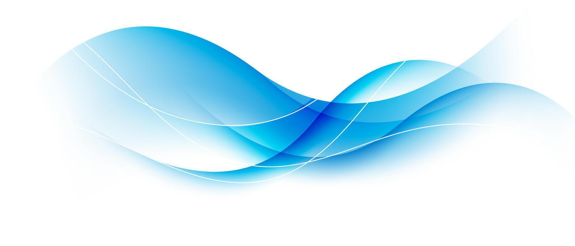 abstract blue wave background modern vector illustration