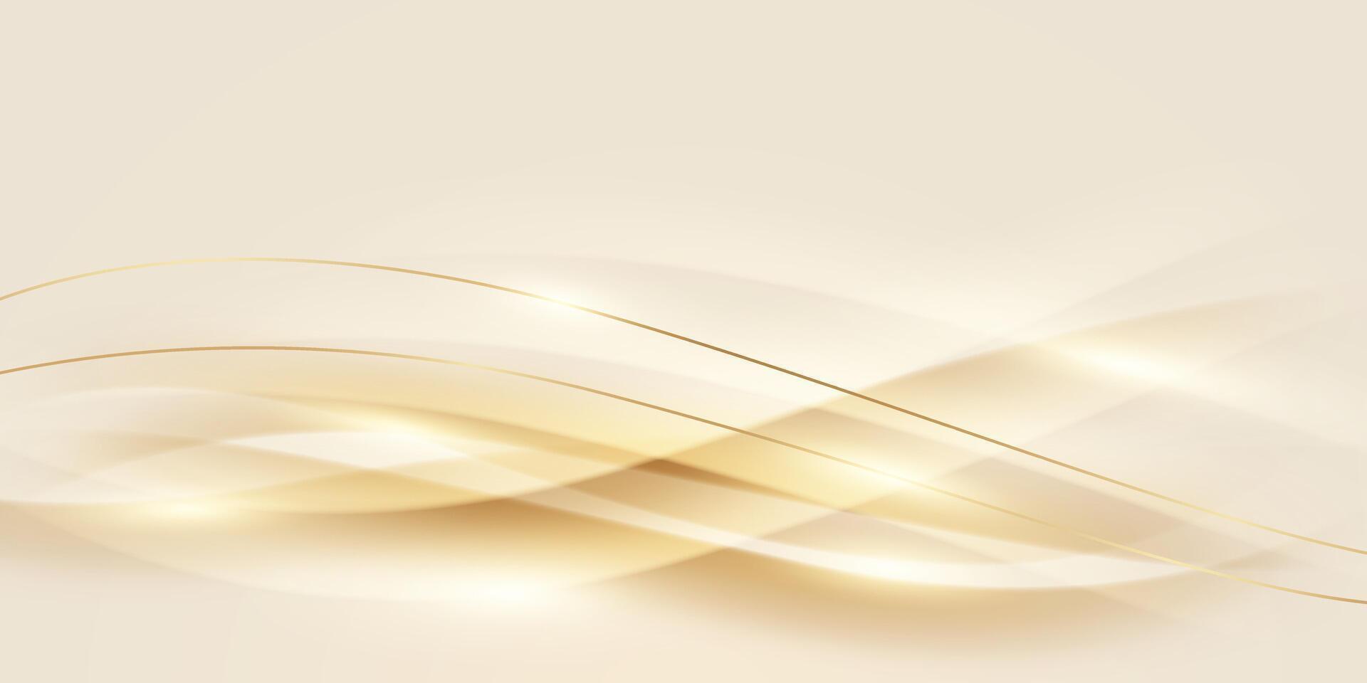golden abstract background with luxury golden lines vector illustration