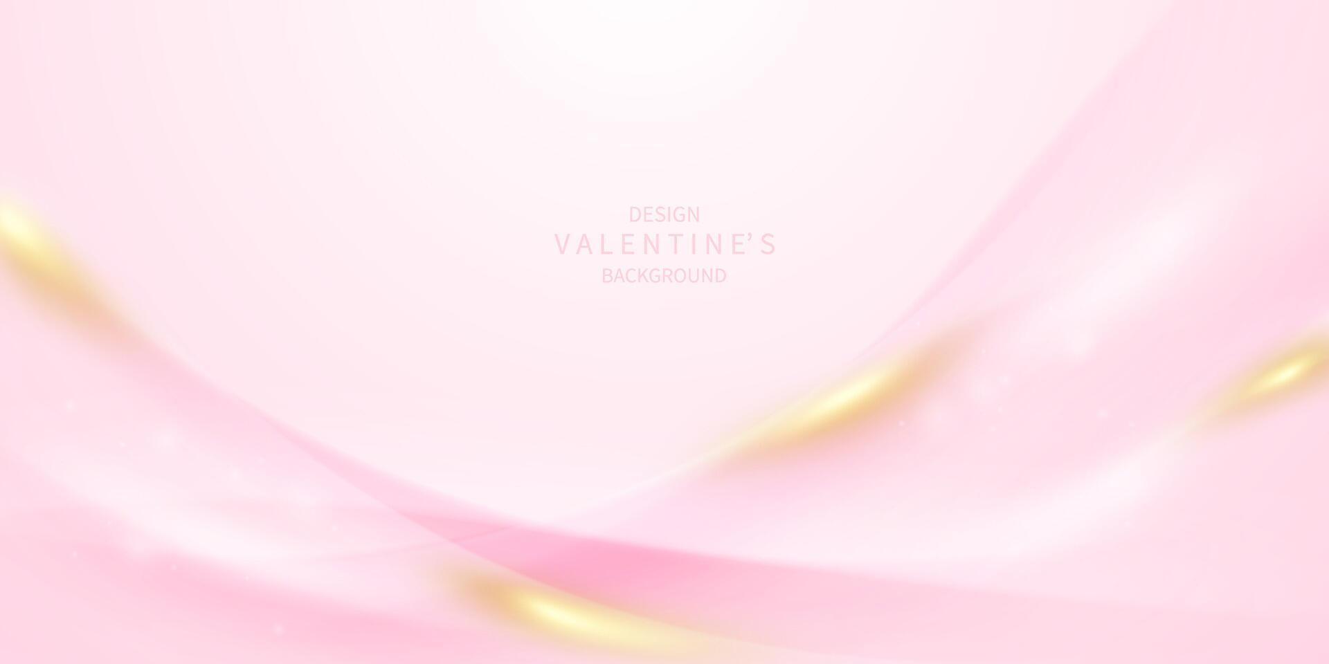 Background design for Happy Valentine's Day poster or voucher with elegant pink background. Vector illustration