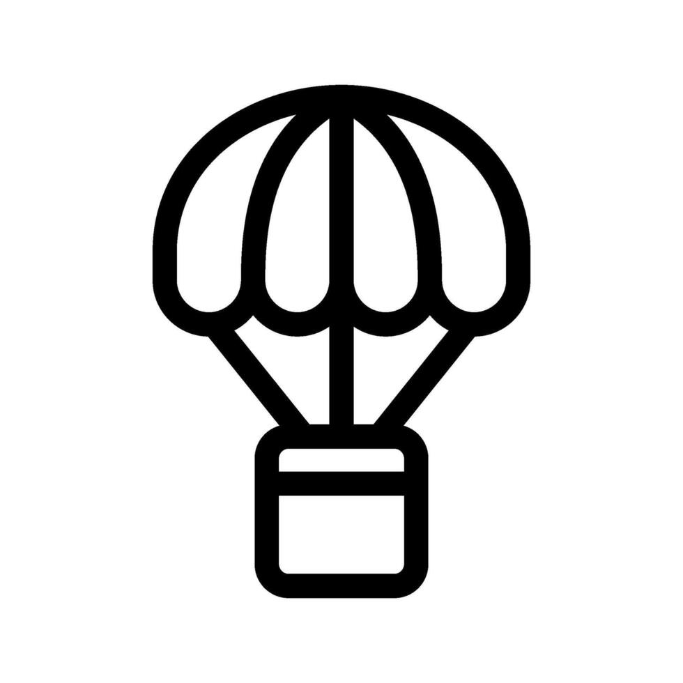 Parachute Delivery Icon Vector Symbol Design Illustration