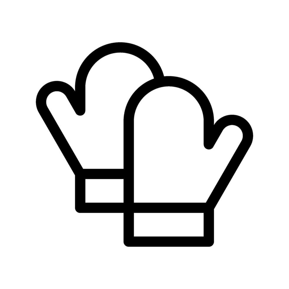 Mitten Icon Vector Symbol Design Illustration