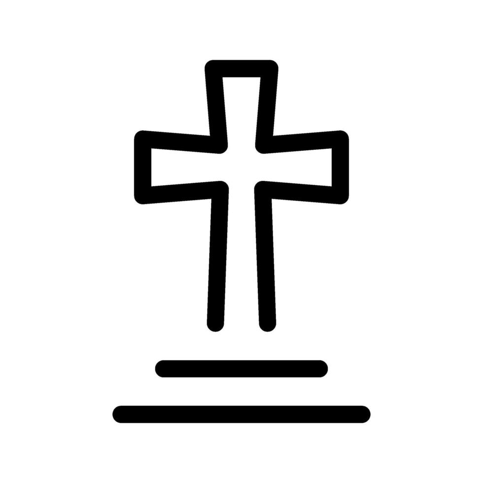 Latin Cross Icon Vector Symbol Design Illustration