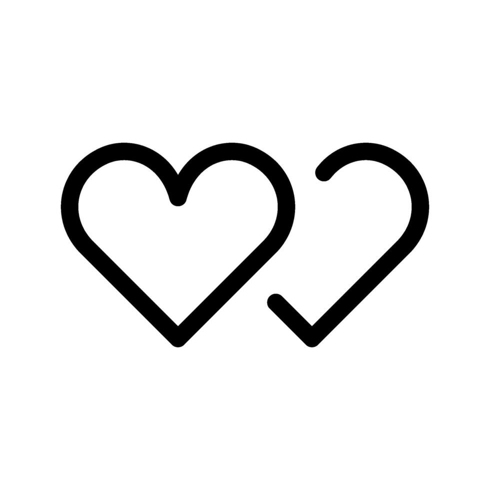 Heart Icon Vector Symbol Design Illustration