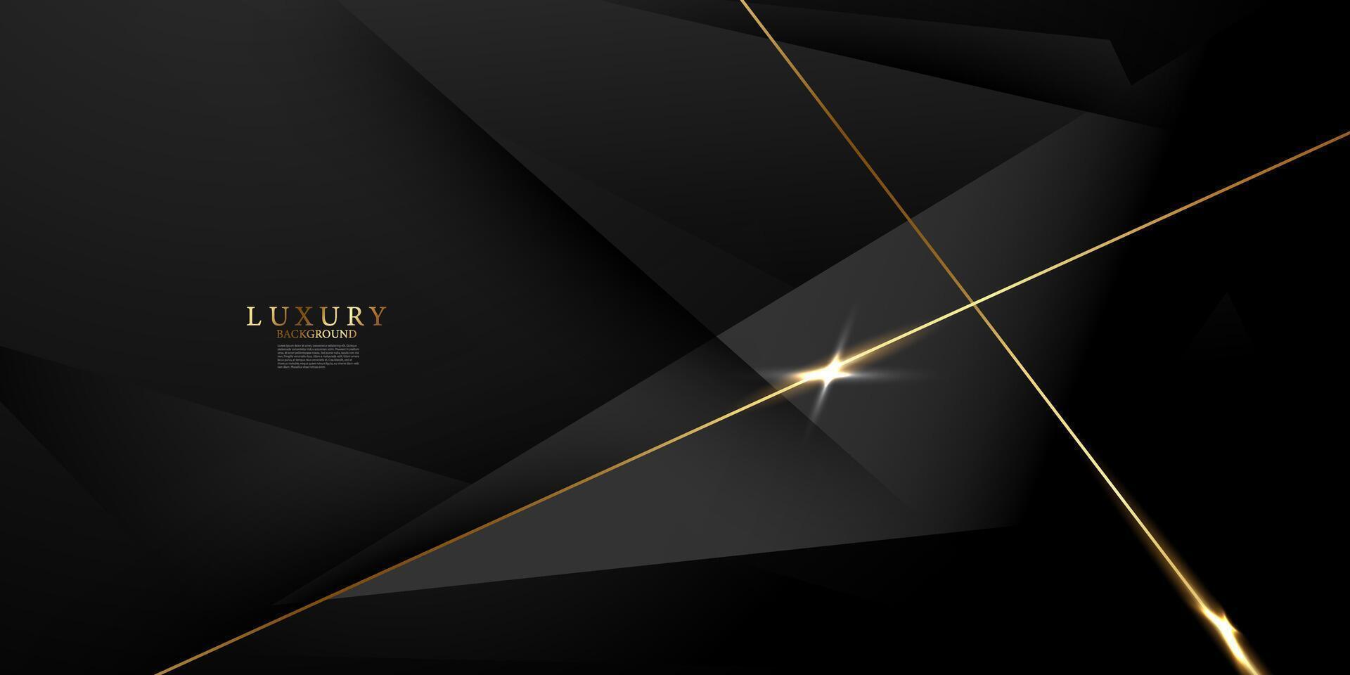 Abstract modern design black background with luxury golden elements vector illustration.