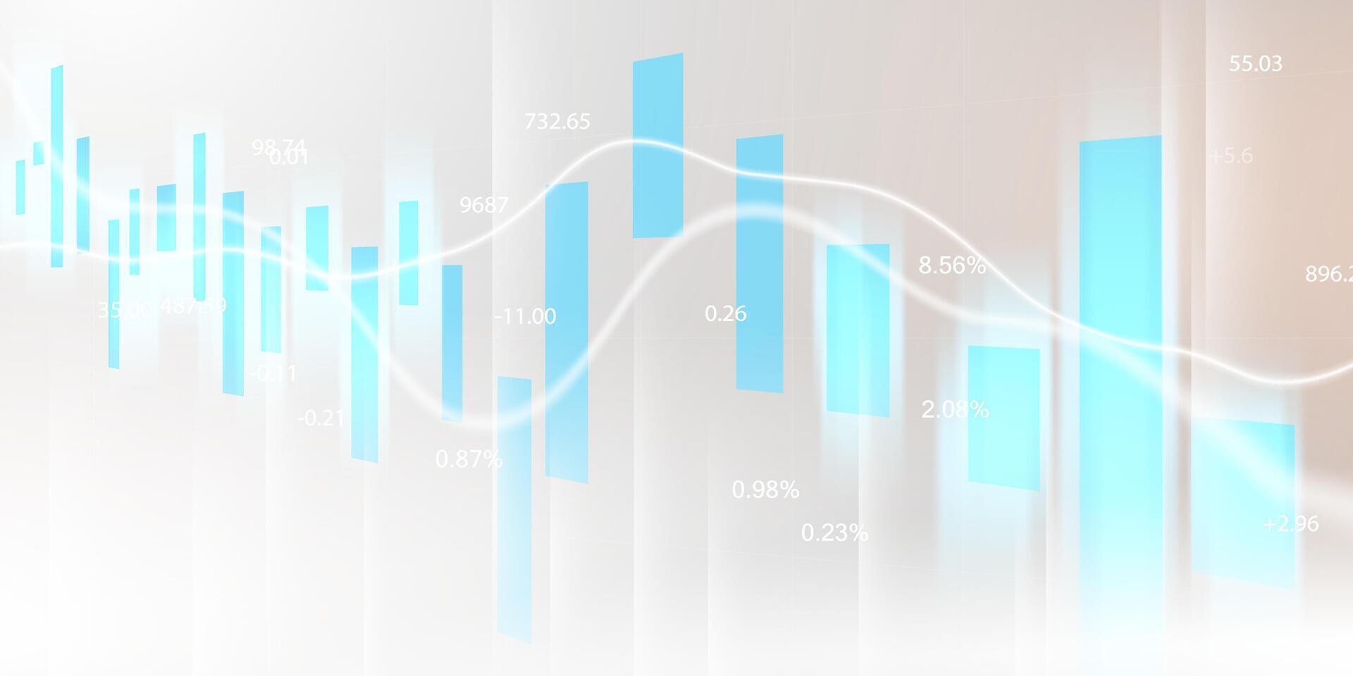 business vector illustration design Stock market charts or Forex trading charts for business and finance ideas.