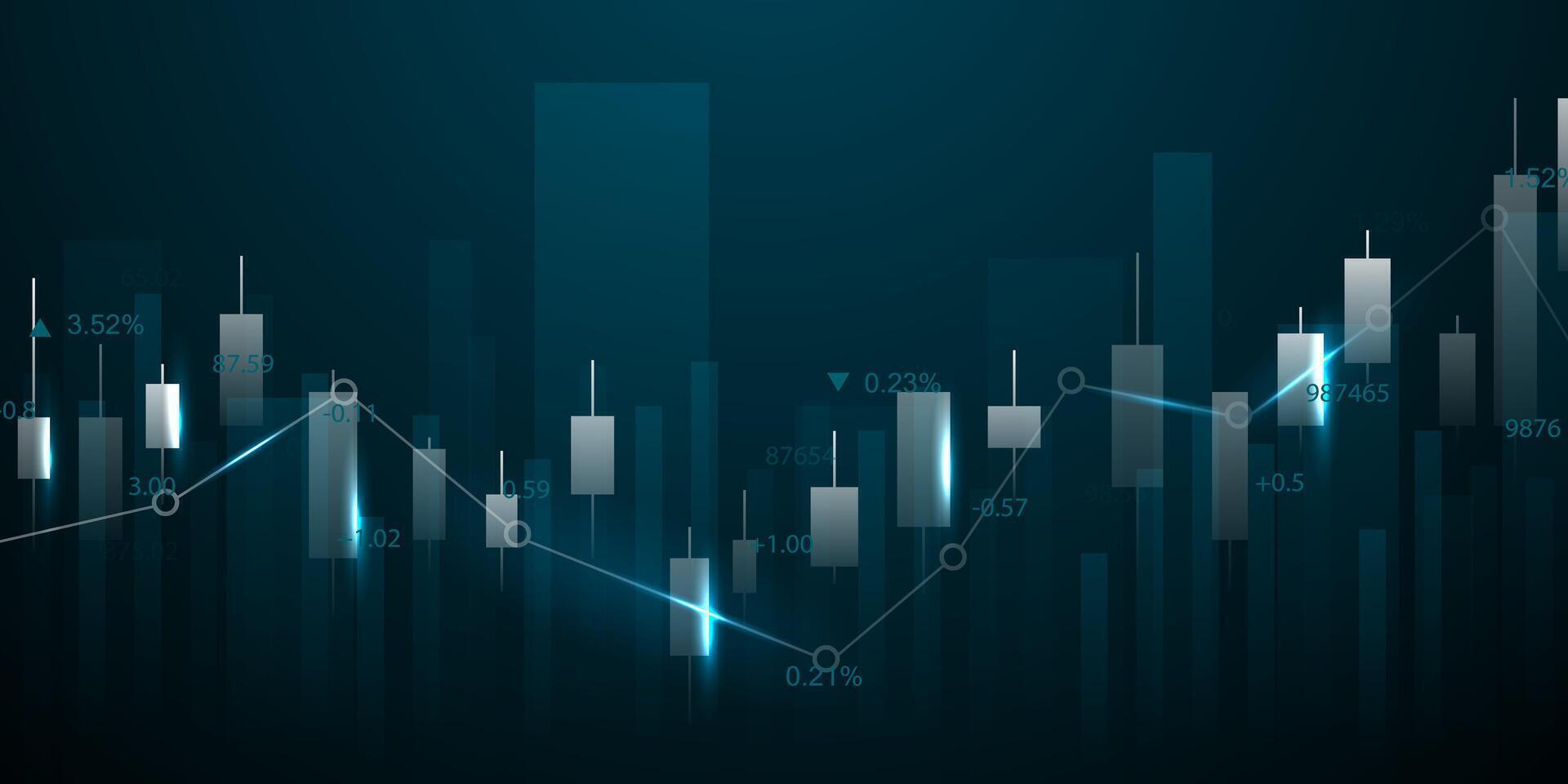business vector illustration design Stock market charts or Forex trading charts for business and finance ideas.