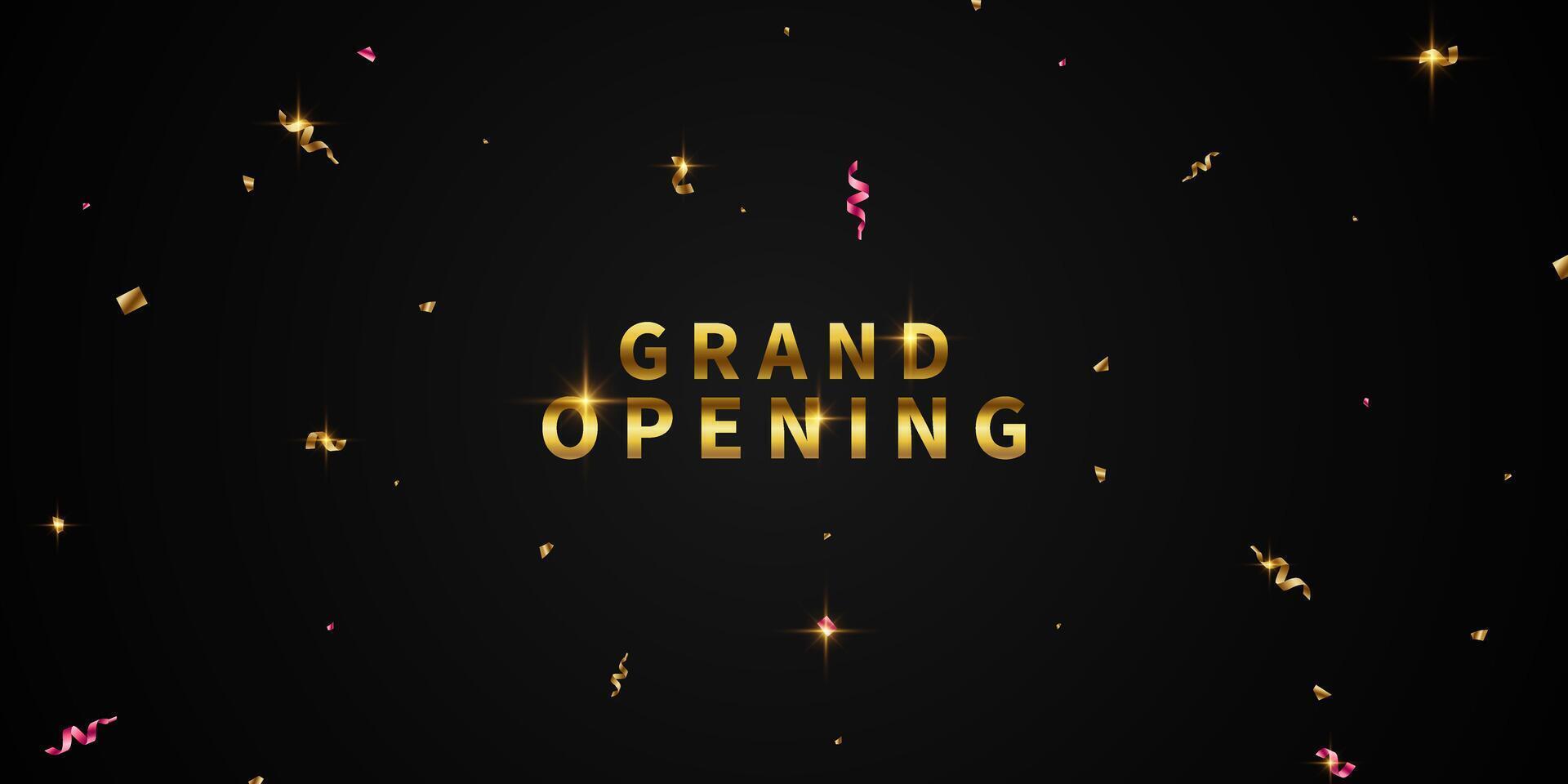 design your opening card with ribbon business banner template vector illustration