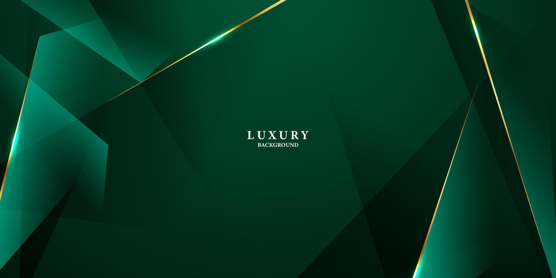 green abstract background design with elegant golden elements vector illustration