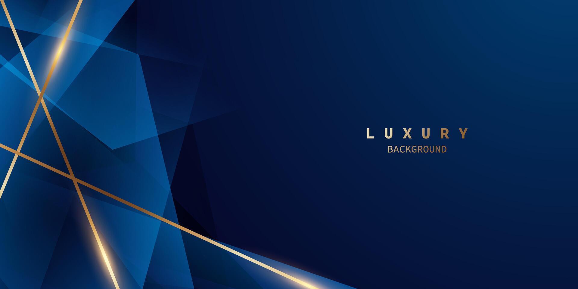 blue abstract background with luxury golden elements vector illustration